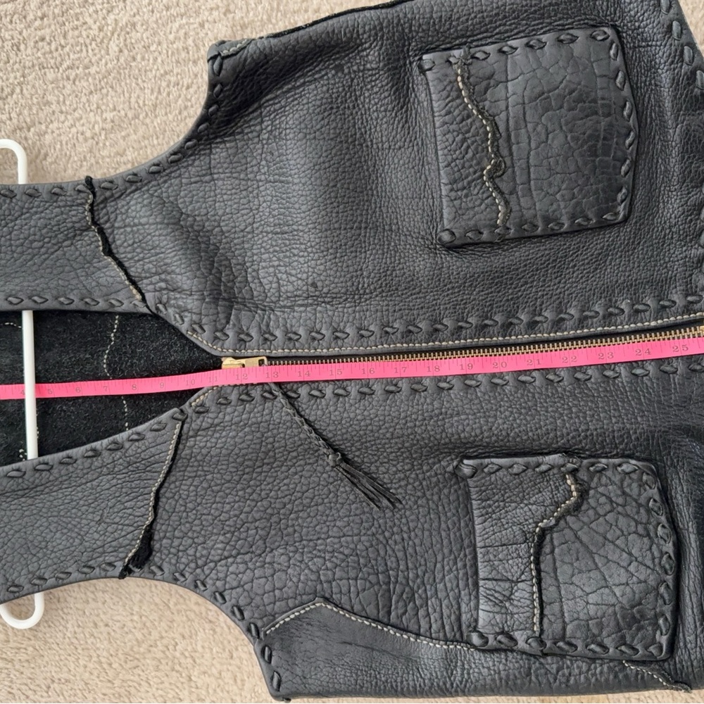 Black Leather Vest - Picture 10 of 10